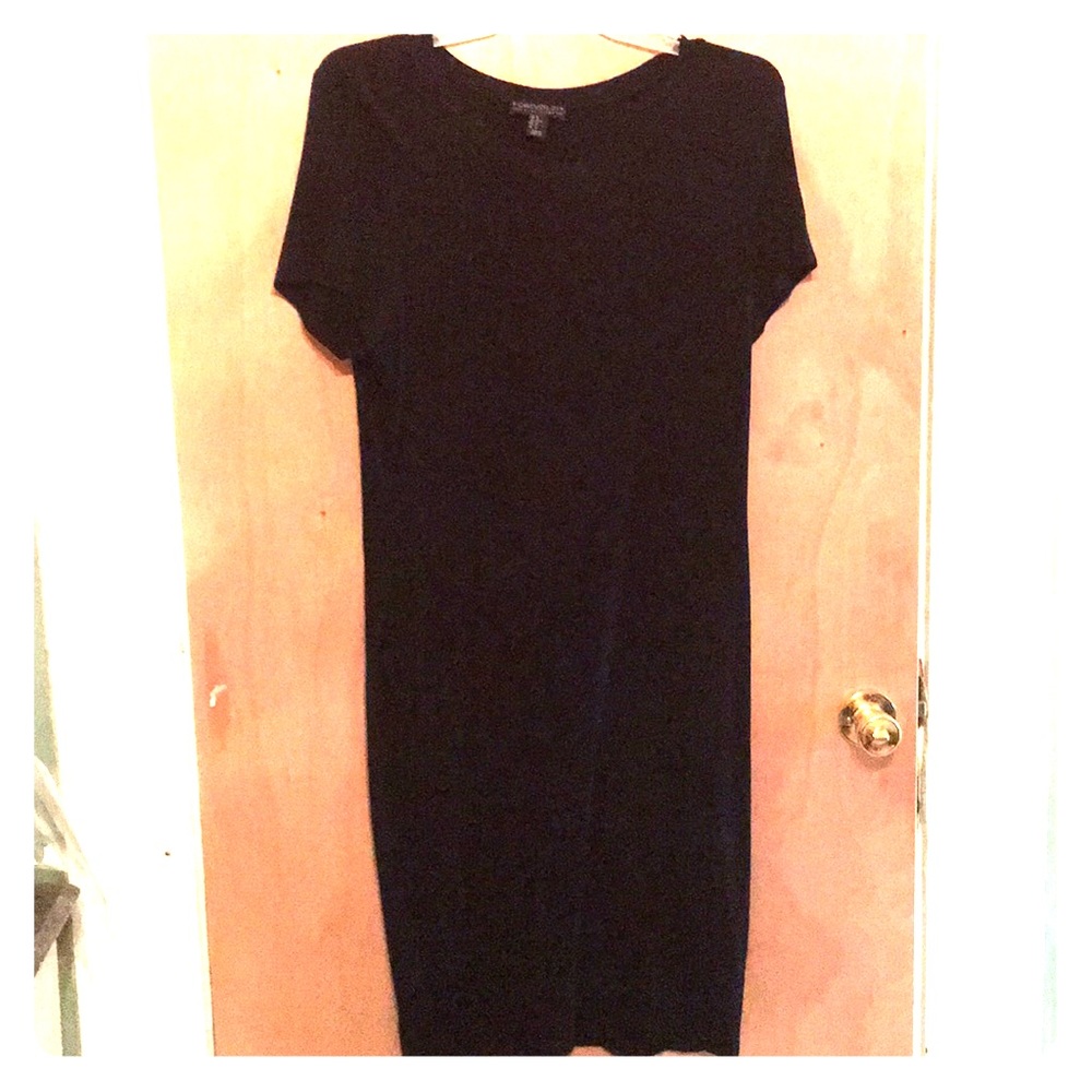 Black fitted shirt dress